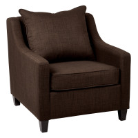 OSP Home Furnishings RGT51-M44 Regent Chair in Milford Java Fabric with Dark Expresso Legs
